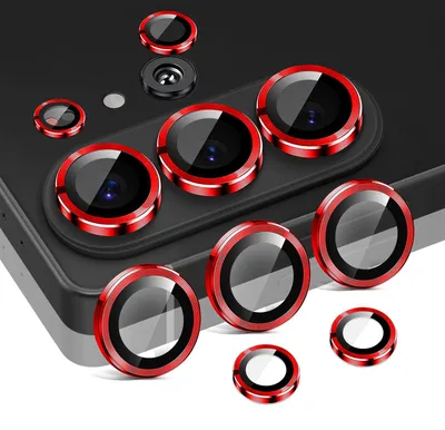 Produktbild von Kamera Linsenschutz Glas Set für Samsung Galaxy S26 Ultra Schutzglas Camera Linse Panzerfolie 9H Rot