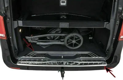 Image de Protection du seuil de chargement pour MERCEDES VITO V-KLASSE W447 INTERIEUR EXTERIEUR inox poli
