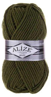 Produktbild von 100g Strickgarn Strickwolle Alize Superlana Maxi 25% Wolle, 100g, Farbwahl