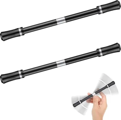 Produktbild von LATRAT 2 Stück drehbare Stifte, drehbarer Fingerfilzstift ohne Nachfüllen, Gehirntraining, Anti-Stress, für Unterhaltung, Studenten, Kinder und Erwachsene