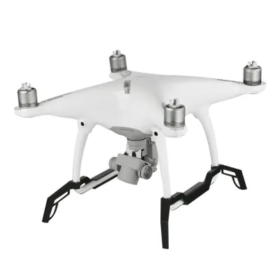 Immagine prodotto di Prolunga flessibile del carrello di atterraggio per DJI Phantom 4 - gambe bianche, assorbimento degli urti e incremento di 3 cm