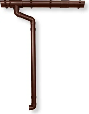 Produktbild von Kunststoff Dachrinnenset 302Bx für Pultdach/Flachdach Gartenhäuser-braun