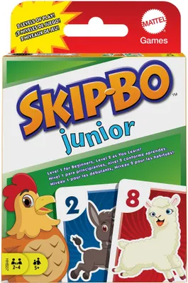 Produktbild von Mattel Games Skip-Bo Junior Kinderspiel, Kartenspiel, Familienspiel
