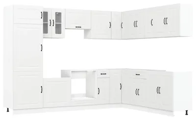 Produktbild von vidaXL 14-tlg. Küchenschrank-Set Kalmar Weiß Holzwerkstoff