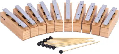 Produktbild von Betzold 10 Alt-Klangbausteine und 10 Schlägel, Leichtmetall