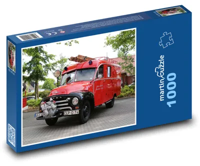 Produktbild von Puzzle 1000 Historisches Feuerwehrfahrzeug - martinpuzzle