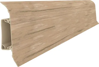 Obrázek produktu pro Soklová lišta VILO IZZI – s kabelovým kanálkem – voděodolná a nárazuvzdorná – 55 × 20 mm – 2,5 m – dub Naturale