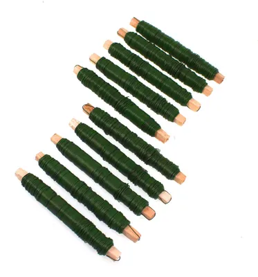 Produktbild von 10 Rollen Wickeldraht grün Blumendraht Bindedraht a 100g 0,65mm 1kg