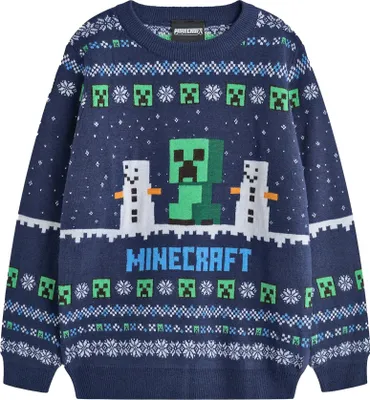 Obrázek produktu pro Minecraft - Svetr pro kluky, vánoční design NS9071 (128) (modrý)