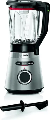 Produktbild von Bosch Standmixer, Smoothie Maker, 30,000 U/min, 1200 W, Edelstahl-Messer, 1,5l ThermoSafe Glasbehälter, spülmaschinengeeignete Teile,  Europe,