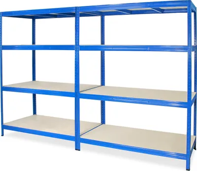 Produktbild von Großfachregal, Stecksystem, 2x4 Böden, Trg 350 kg/Ebene, HxBxT 1800x3000x600 mm