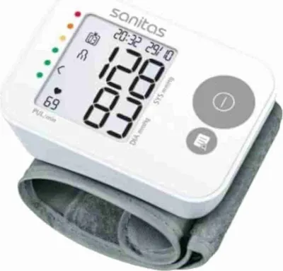 Produktbild von Sanitas SBC 22 Handgelenk-Blutdruckmessgerät (vollautomatische Blutdruck und Pulsmessung, Warnfunktion bei möglichen Herzrhythmusstörungen)