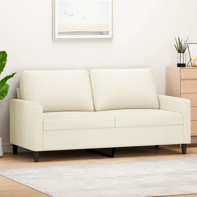 Productafbeelding van Maison Exclusive - Tweekapper sofa, crème kleur, 140 cm, fluweel
