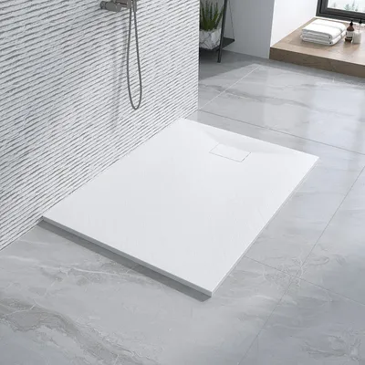 Produktbild von AQUALAVOS Duschwanne 120x90cm weiß SMC Rechteckig flach Antirutsch