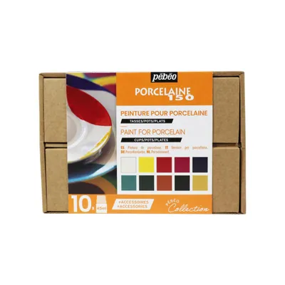 Immagine prodotto di Pebeo Porcelaine 150 Studio Collection Arbeitsbox, 10 x 45 ml.