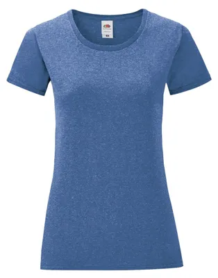 Produktbild von Fruit of the Loom Ladies Iconic 150 T-Shirt Farbe: retro royalblau meliert Größe: XL