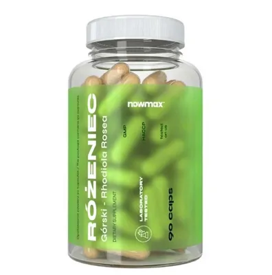 Produktbild von nowmax® Rhodiola Rosea 400 mg – Rosenwurz Extrakt – 90 Kapseln