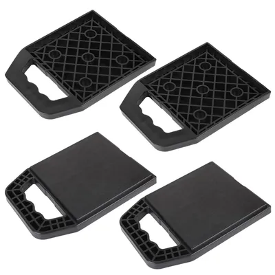 Productafbeelding van Onderlegplaten 4 Stuks - Stapelbare Steunplaten - Antislip - Duurzaam - 23x17x2cm - Voor Camperkrik
