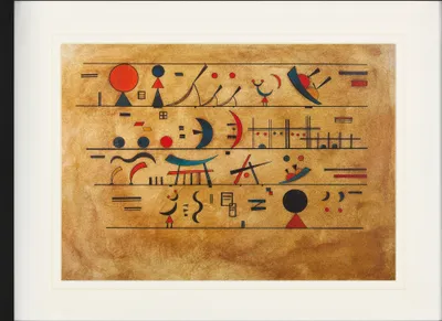 Produktbild von Wassily Kandinsky Obraz w ramie z delikatnym passe-partout | Obrazy ścienne | W ramie - seria rysunków, 1931 (60 x 80 cm)