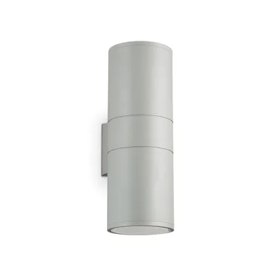 Zdjęcie produktu dla Nowoczesny kinkiet aluminiowy szary 2 światła E27