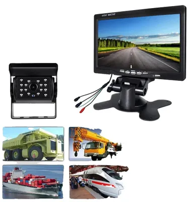 Productafbeelding van Achteruitrijcamera-systeem, 7-inch monitor, eenvoudige installatie, systeem met 2 bekabelde camera's