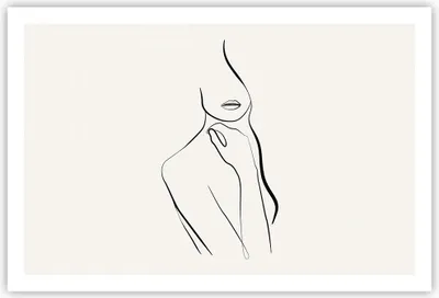 Produktbild von Poster - Poster ohne Rahmen - Frau Skizze Zeichnung - 91,5x61 cm - Wand Bild - Wanddeko - Wandbilder - Kunstposter - Wandposter - Bilder - Kunstdruck - Wanddekoration - Wandbild - P2XAA91x61-5045