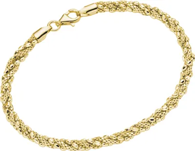 Produktbild von Armband Smart Jewel Fantasiekette, gedreht, Silber 925 Gold 19 cm