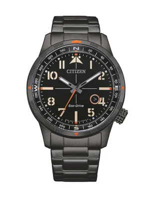 Produktbild von Citizen Uhr BM7555-83E Eco Drive schwarzer Edelstahl Herrenuhr Taucheruhr 10 Bar ATM Zifferblatt Schwarz 43mm
