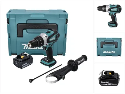 Produktbild von Makita DHP 458 M1J Akku Schlagbohrschrauber 18 V 91 Nm + 1x Akku 4,0 Ah + Makpac - ohne Ladegerät