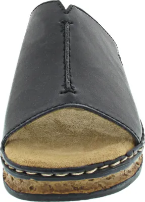 Produktbild von Rieker Damen Pantoletten Clogs Keilabsatz 629M9-00, Größe:42 EU, Farbe:Schwarz
