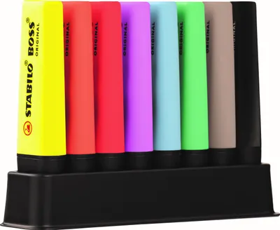 Produktbild von STABILO BOSS ORIGINAL Schreibtischset 8 Stück