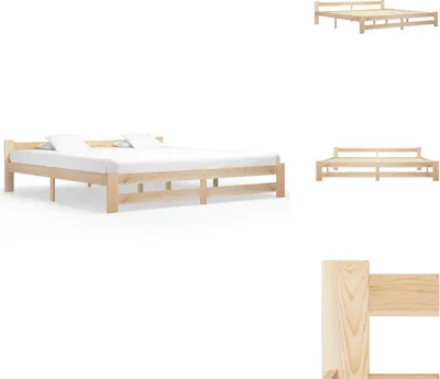 Immagine prodotto di vidaXL Letto in legno massiccio di pino 200x200 cm - Letti e strutture letto