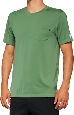 Produktbild von 100% Mission Athletic T-Shirt M olive - atmungsaktives Funktionsshirt für Spo...