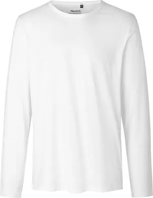 Produktbild von Neutral O61050 | Herren Long Sleeve T-Shirt / 100% Fairtrade-Baumwolle - Farbe: White - Größe: XXL