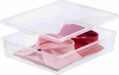 Produktbild von 1-20 x sztuka Pudełko do przechowywania Rotho Clear Pudełko z możliwością sztaplowania do 22 l 18 l 40 x 33,5 x 17 cm Sweter 2 x sztuka