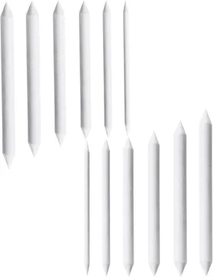 Productafbeelding van Radierstiftset, 12 stuks, met dubbele viltpunten, papierstompjes, geschikt voor tekeningen