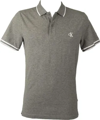 Immagine prodotto di Polo uomo CK CALVIN KLEIN JEANS mezza manica con colletto e bottoni pique con logo ricamato articolo ZM0ZM01725 CKJ TIPPING SLIM, M, Cotone 94%,Spandex 6%