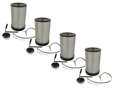 Produktbild von vhbw 4x Feinstaubfilter kompatibel mit Metabo SPA 1700 D, 1701 W, 1702 W, 1200 Absauganlage - Feinstaub-Filterpatrone mit Reinigungsbürste