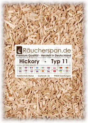 Produktbild von Räucherraspel von räucherspan.de - jetzt auch bei Kaufland - für Rauch-/Kaltrauchgenerator - Hickory Typ 11, 2kg