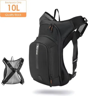 Productafbeelding van CarryQuest® - Sportrugzak 10 liter, polyester, drinkreservoir, ademend, zwart