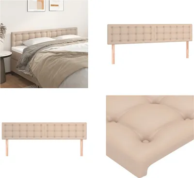 Produktbild von vidaXL Kopfteile 2 Stk. Cappuccino Braun 100x5x78/88 cm Kunstleder - Kopfteil - Kopfteile - Bett-Kopfteil - Bettkopfteil