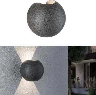 Produktbild von Paulmann 94499, Wandbeleuchtung für den Außenbereich, Schwarz, Beton, Edelstahl, IP65, Eingang, II