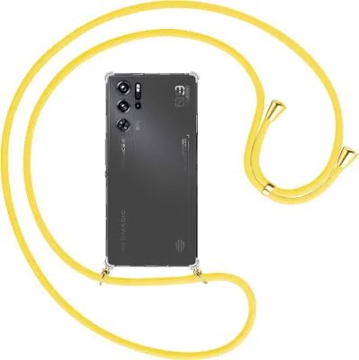 Produktbild von Handykette Backcover-Schutzhülle mit Band (Metall goldfarben) für ZTE nubia Red Magic 9 Pro / Pro Plus - gelb