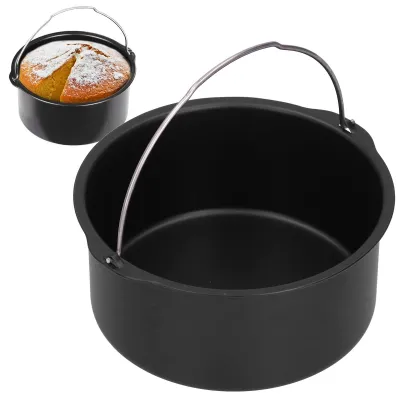 Kuchenbackform 8 Zoll, Kohlenstoffstahl, antihaftbeschichtet, für Airfryer