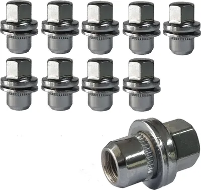Obrázek produktu pro 10x matice kola M14x1,5 plochých chromovaných 34 mm | šířka klíče 22 mm kompatibilní s Land Rover Defender 110 4WD L663 Defender 110 Station Wagon 4WD L663 Defender 110 Van 4WD L663 Defender 130 Station Wagon 4WD L663 Defender 90 4WD L663 Defender 90 Station Wagon 4WD L663 Defender 90 Van 4WD L663 Discovery III 4WD L319 Discovery IV 4WD L31