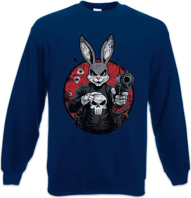Produktbild von Urban Backwoods Vigilante Bunny, Sweatshirt, Farbe: Navy, Größe: L