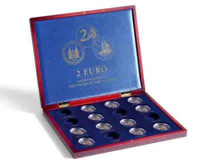 Produktbild von Münzkassette VOLTERRA für 16x 2 Euro-Gedenkmünzen "Deutsche Bundesländer"