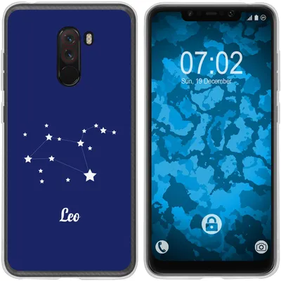 Produktbild von PhoneNatic Case kompatibel mit Xiaomi Pocophone F1 Silikon-Hülle SternzeichenLeo M4