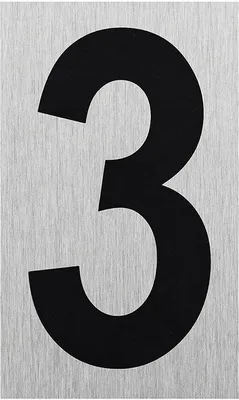 Produktbild von Aluminium-Türschild „3“ 100x60mm