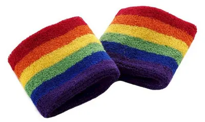 Produktbild von Rainbow Wrist Sweatband / Schweißband 2-Pack